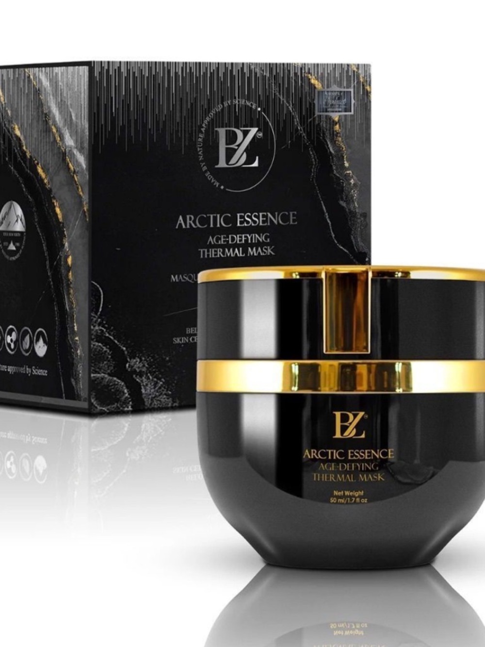 Below zero Age-Defying Thermal Mask — Black & Gold Jar
